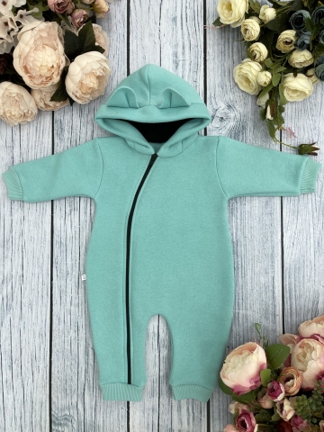 Купить оптом 308-Б. Комбинезон с капюшоном, хлопок 65%, 35% ПЭ, 3-х нитка с начесом + интерлок 62,68,74,80 в Светлограде